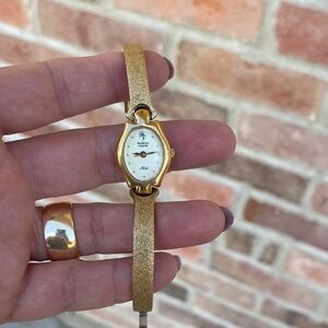 Armitron Now Diamond Accented Dial Gold-tone Bracelet Watch Womens Ladies